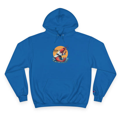 Shrimp to escape, Jiu-Jitsu Champion Hoodie — Vintage Bass Tournament Sweatshirt