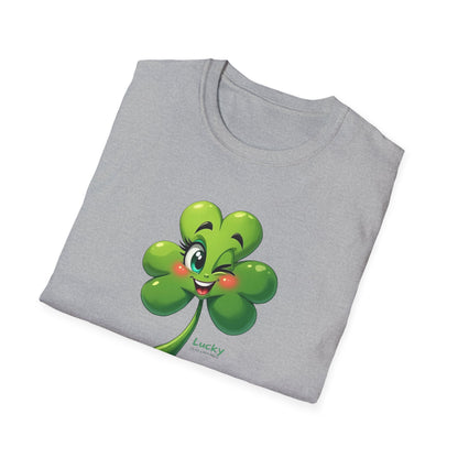 Lucky Winking Shamrock T-Shirt — Cute St. Patrick’s Day Clover Tee