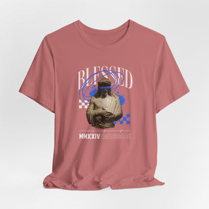 Blessed Statue Graphic Tee — Vintage Aesthetic Rome MMXXIV T-Shirt