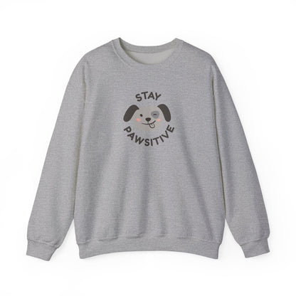 Stay Pawsitive Unisex Heavy Blend™ Crewneck Sweatshirt - Psychonaut Swag