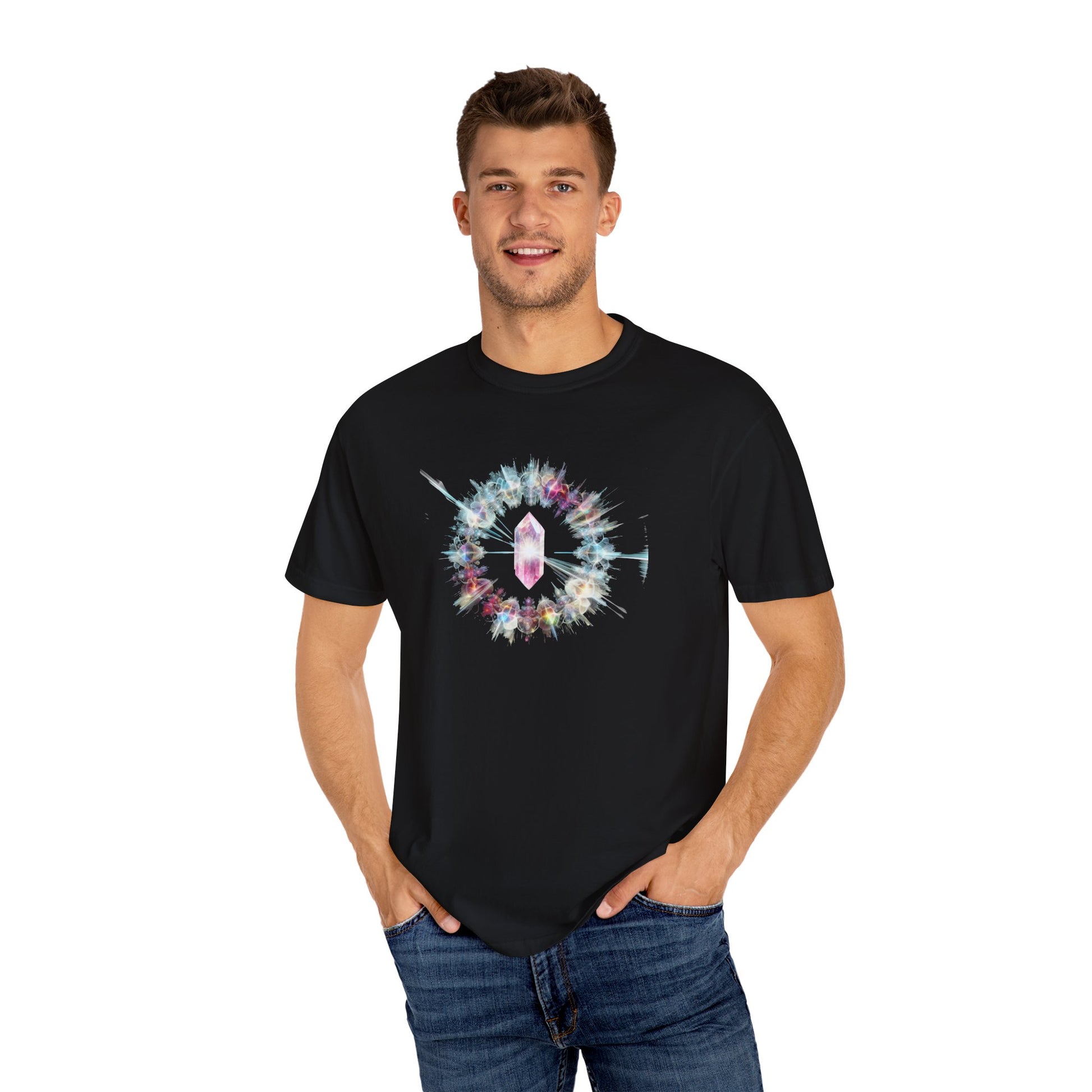 Crystal Energy Unisex T-shirt - Healing Magic Design - Psychonaut Swag