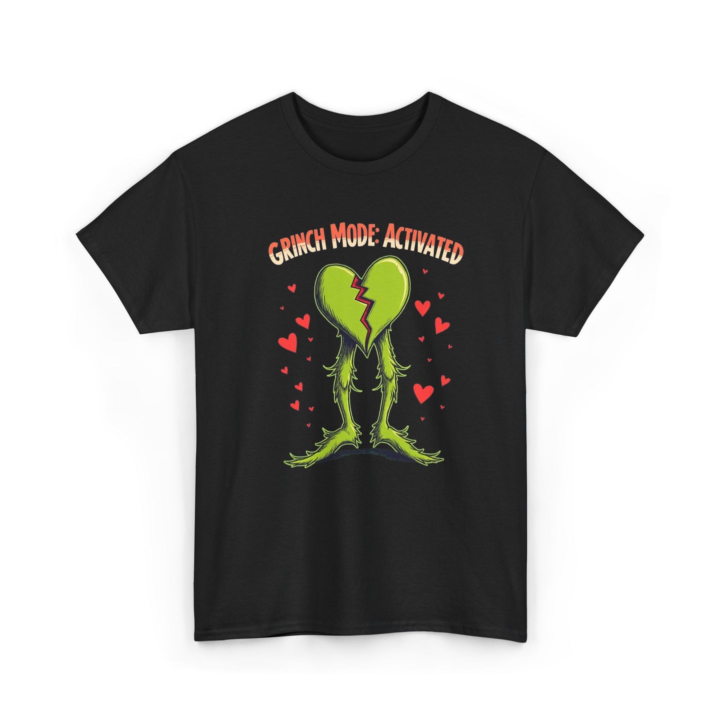 Grinchy Valentines, Unisex Heavy Cotton Tee