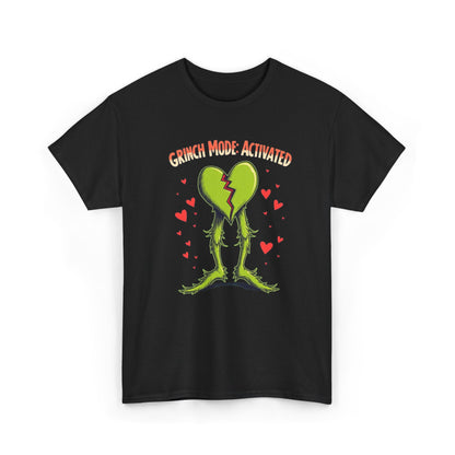 Grinchy Valentines, Unisex Heavy Cotton Tee