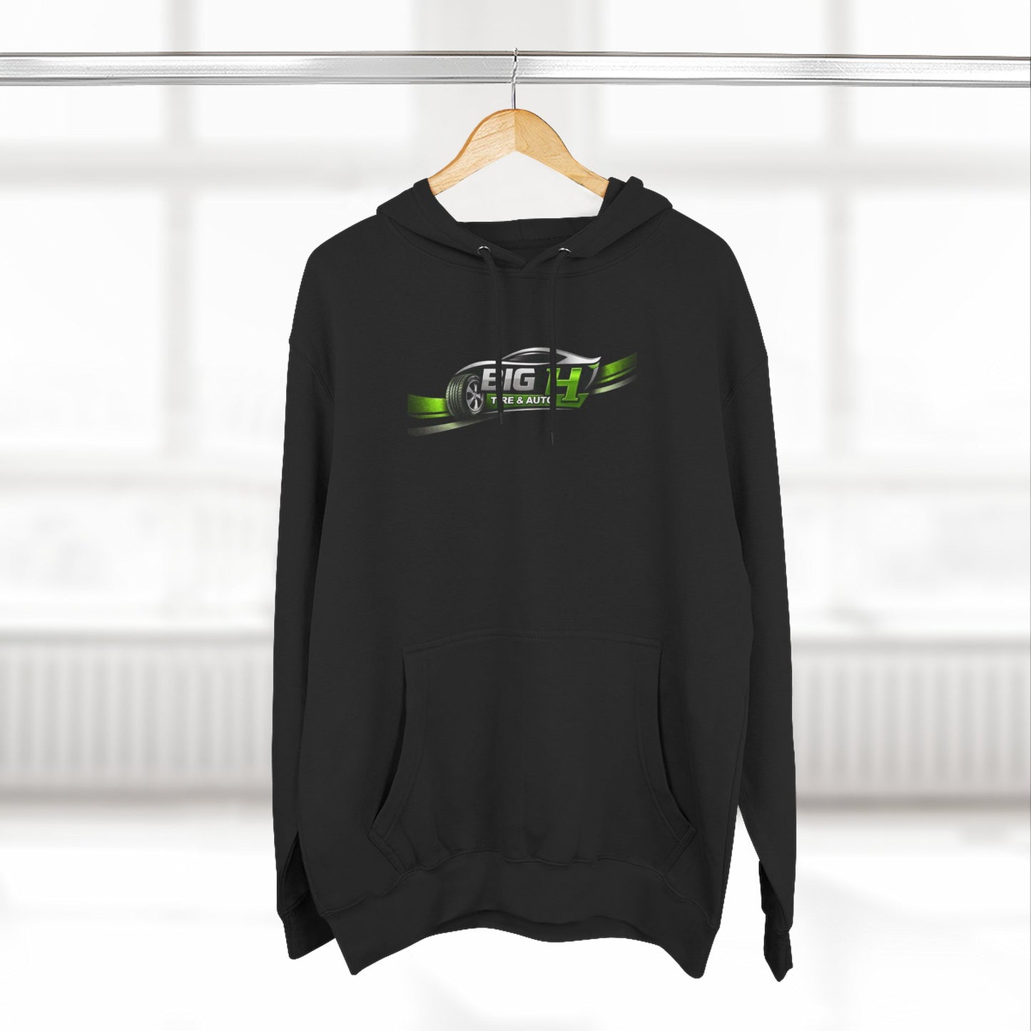 Mechanic Big H, Three-Panel Fleece Hoodie