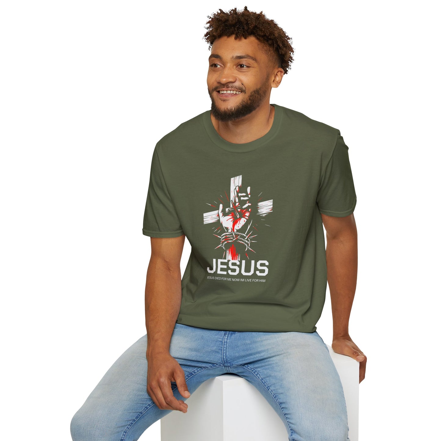 Jesus Cross T-Shirt — Blood and Crown Graphic Christian Tee