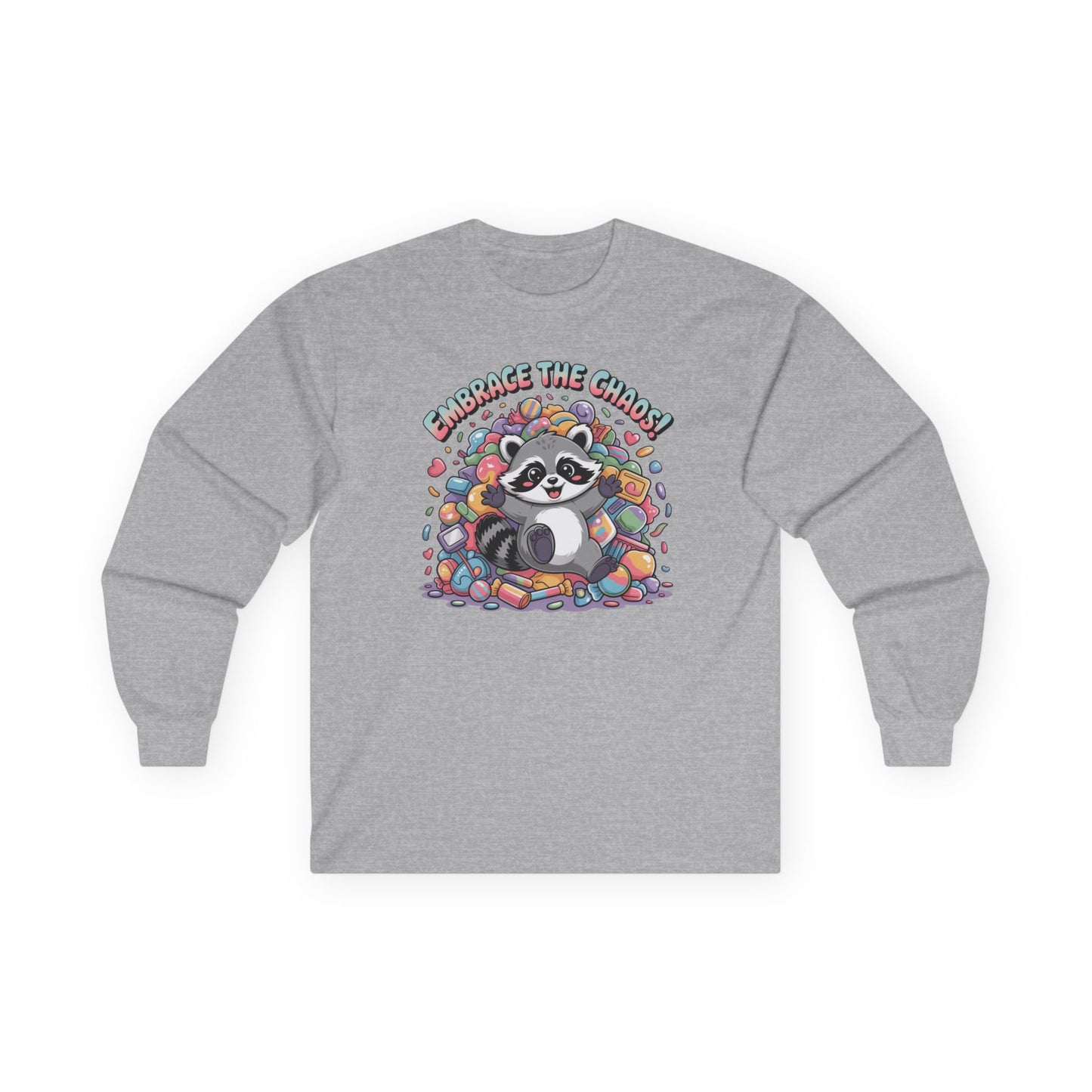 Racoon, Trash Panda Chaos Unisex Ultra Cotton Long Sleeve Tee