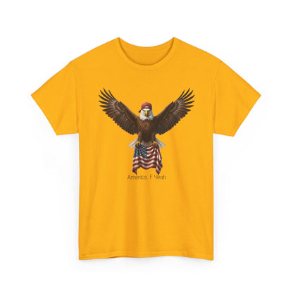 America F Yeah Eagle Tee — Patriotic Flag Graphic Shirt