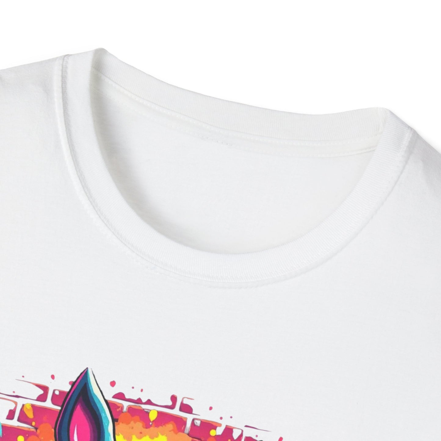 Easter Bunny 'Hoppy Easter' T-Shirt — Colorful Neon Bunny Graphic Tee