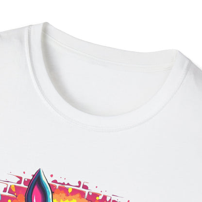 Easter Bunny 'Hoppy Easter' T-Shirt — Colorful Neon Bunny Graphic Tee