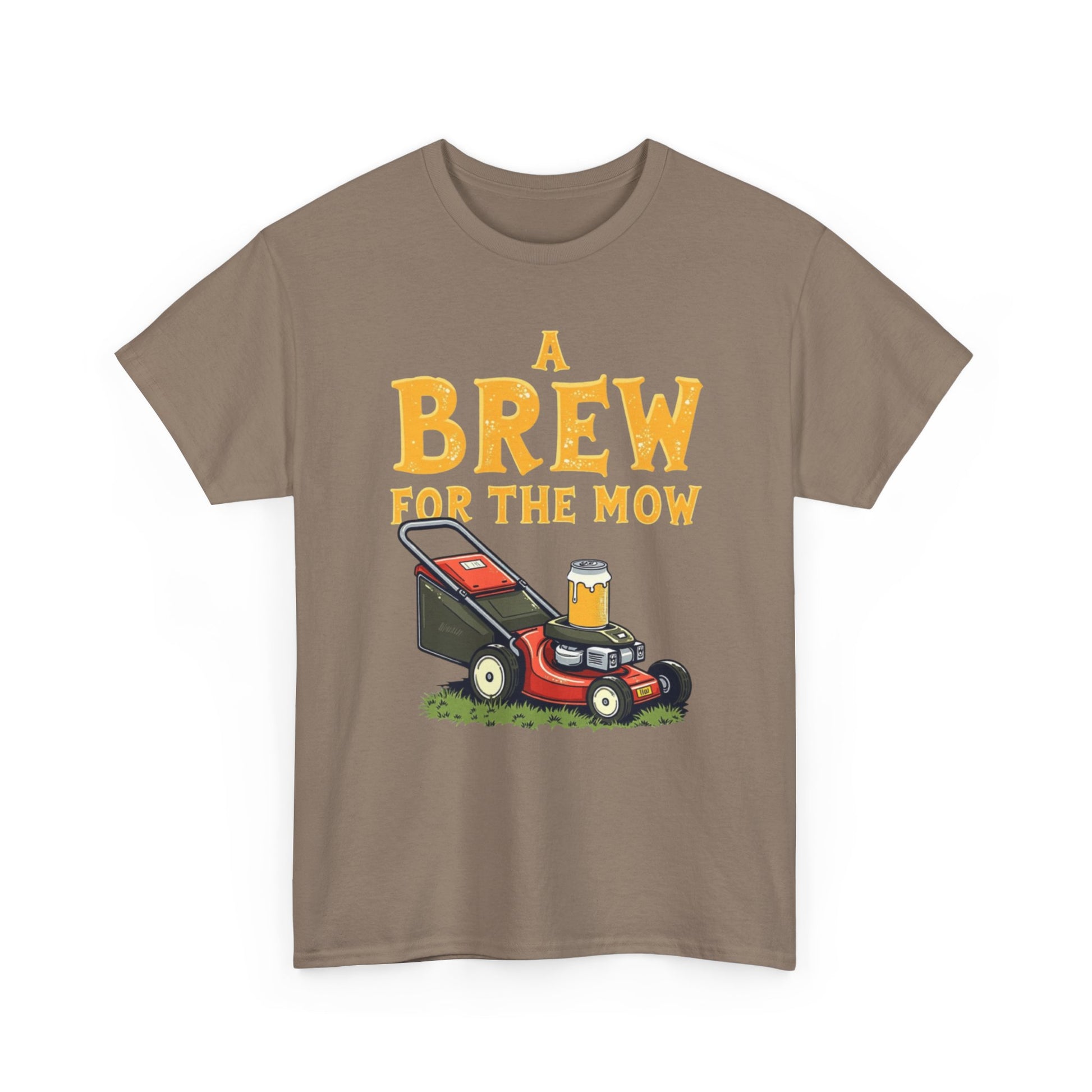 A Brew for the Mow Unisex Heavy Cotton Tee | Gardening Gifts, Lawn Care Apparel, Fun T-Shirt, Father's Day Gift, Beer Lover Shirt - Psychonaut Swag