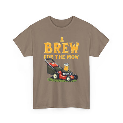 A Brew for the Mow Unisex Heavy Cotton Tee | Gardening Gifts, Lawn Care Apparel, Fun T-Shirt, Father's Day Gift, Beer Lover Shirt - Psychonaut Swag