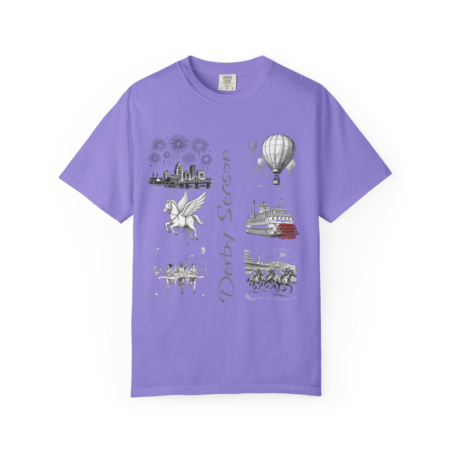 Derby Season T-Shirt — Horse Racing & Balloon Glow Festival Tee