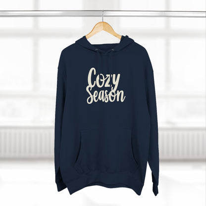 Cozy Season Hoodie — Soft Fleece Pullover with Script Graphic
