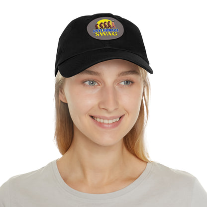 Psychonaut Swag Dad Hat with Leather Patch, Casual Cap for Outdoor Adventures, Fun Gift for Dads, Unique Street Style Hat - Psychonaut Swag
