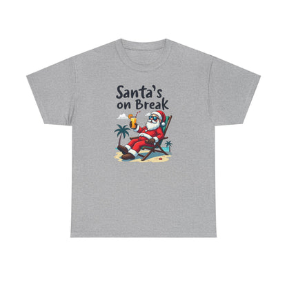 Santa's On Break T-Shirt – Funny Tropical Christmas Tee