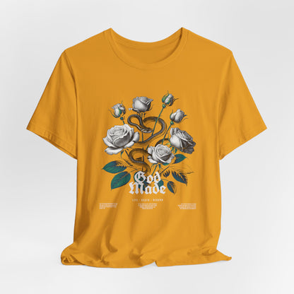 Rose and Snake Graphic Tee – Gothic Floral Vintage Shirt