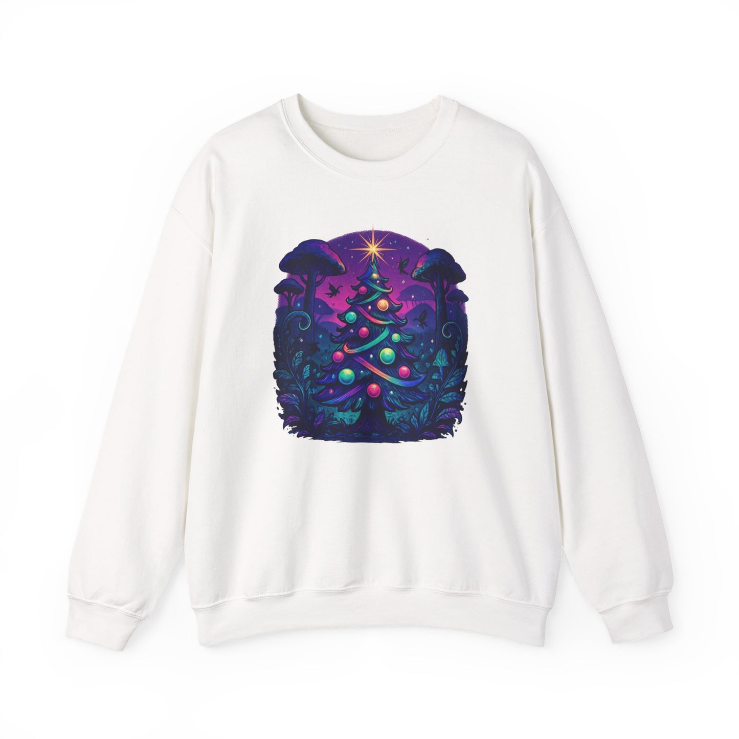 Psychedelic Christmas Tree, Unisex Heavy Blend™ Crewneck Sweatshirt