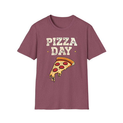 Pizza Day Unisex Softstyle T-Shirt | Fun Foodie Shirt for Pizza Lovers, Casual Wear, Gift for Food Enthusiasts, Celebration Apparel