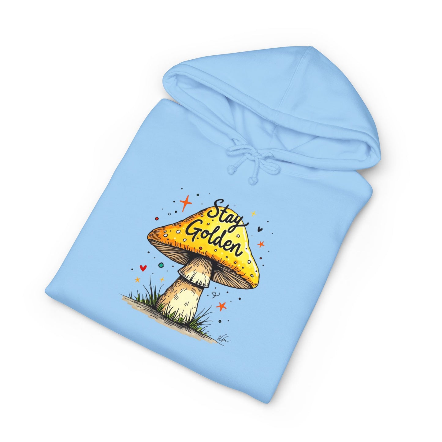 Stay Golden Mushroom Hoodie — Cozy Nature Graphic Pullover