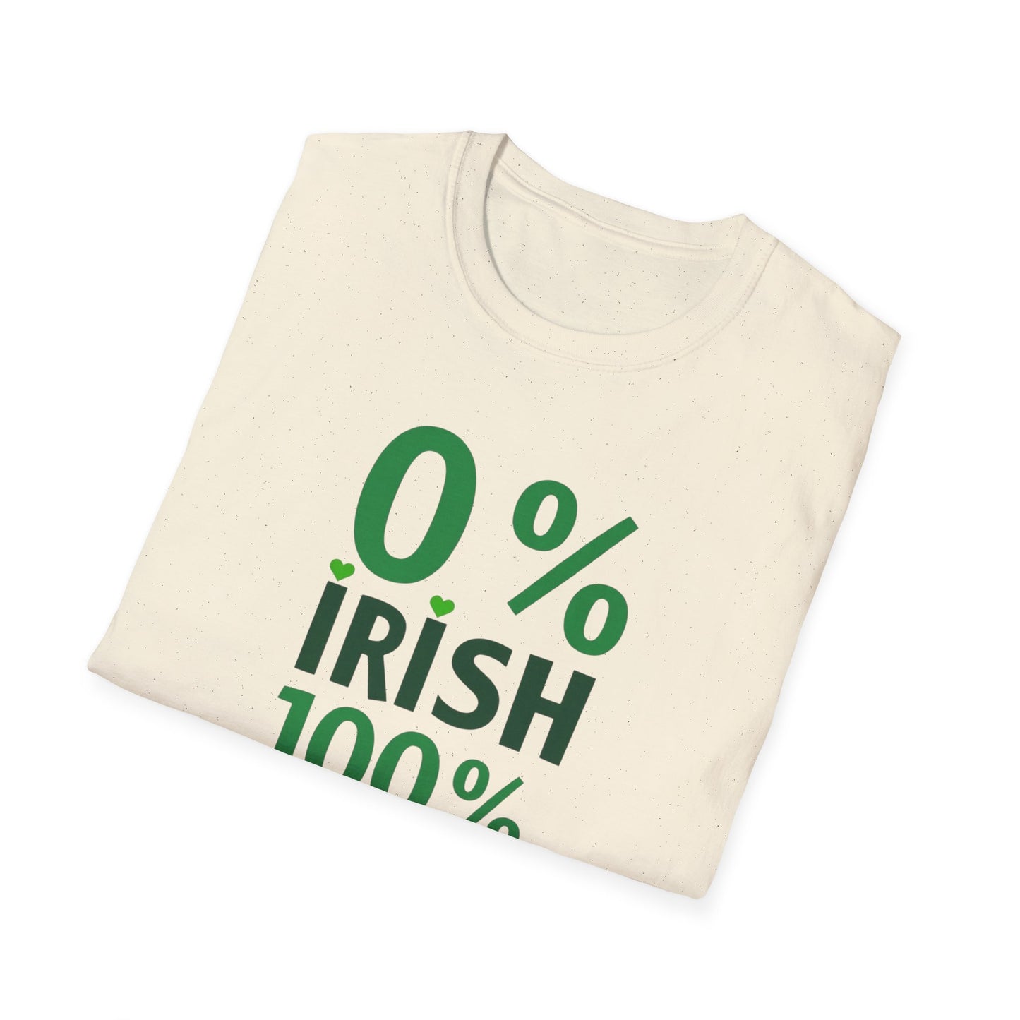 0% Irish 100% Drunk,  St. Patrick's Day Party Tee