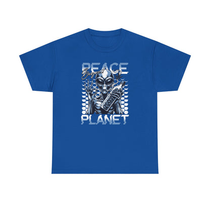 Peace Planet Alien T‑Shirt — Retro Sci‑Fi Graphic Tee