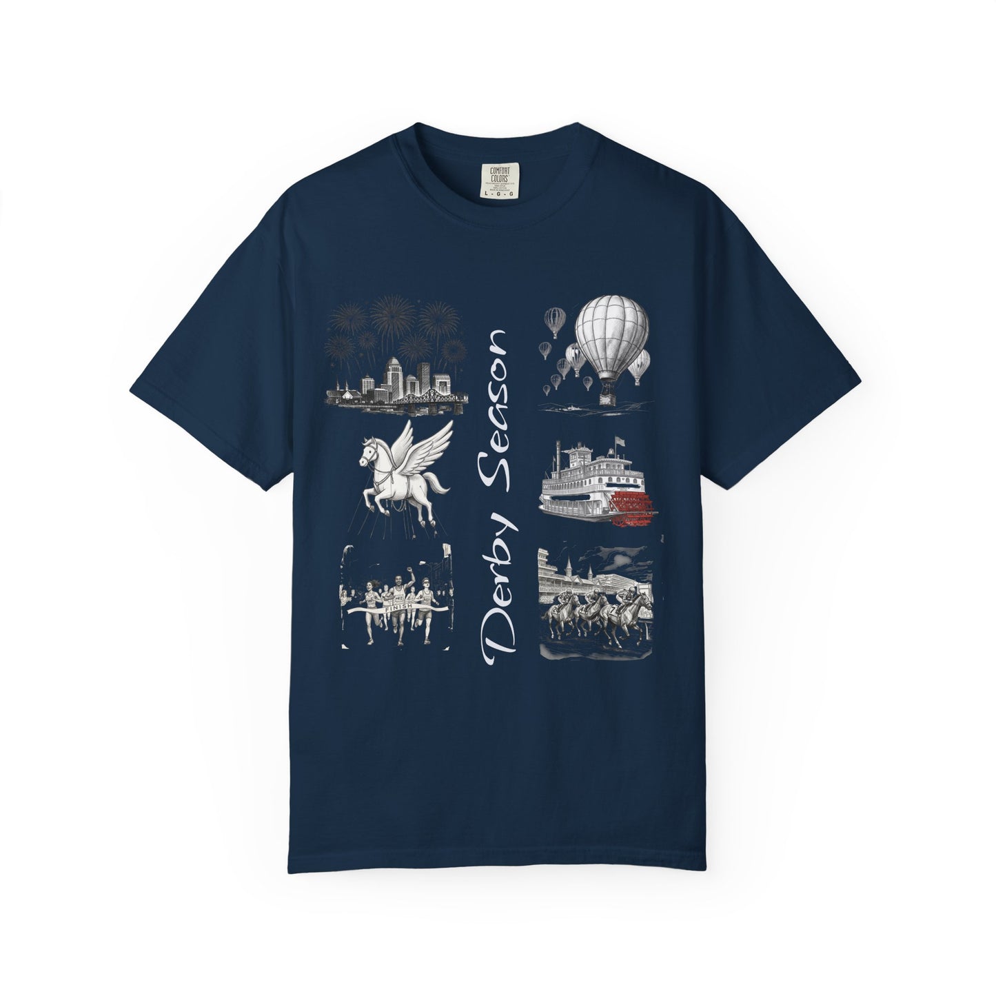 Derby Season T-Shirt — Horse Racing & Balloon Glow Festival Tee