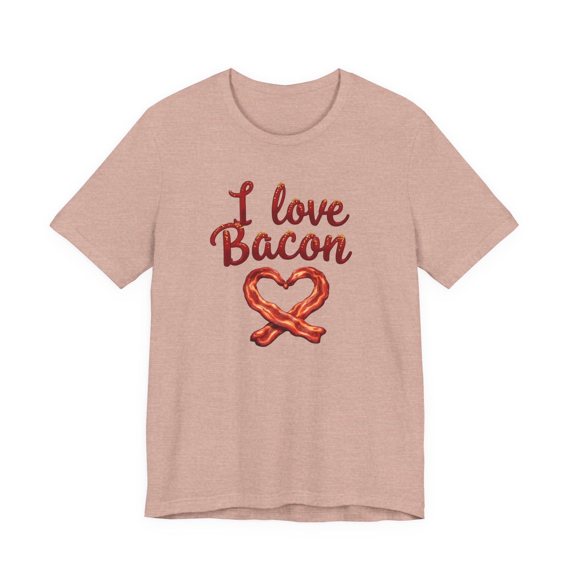 I Love Bacon Unisex Tee - Perfect for Food Lovers, Casual Outings, Gift for Bacon Fans, Foodie T-Shirt, Fun Cooking Tee - Psychonaut Swag