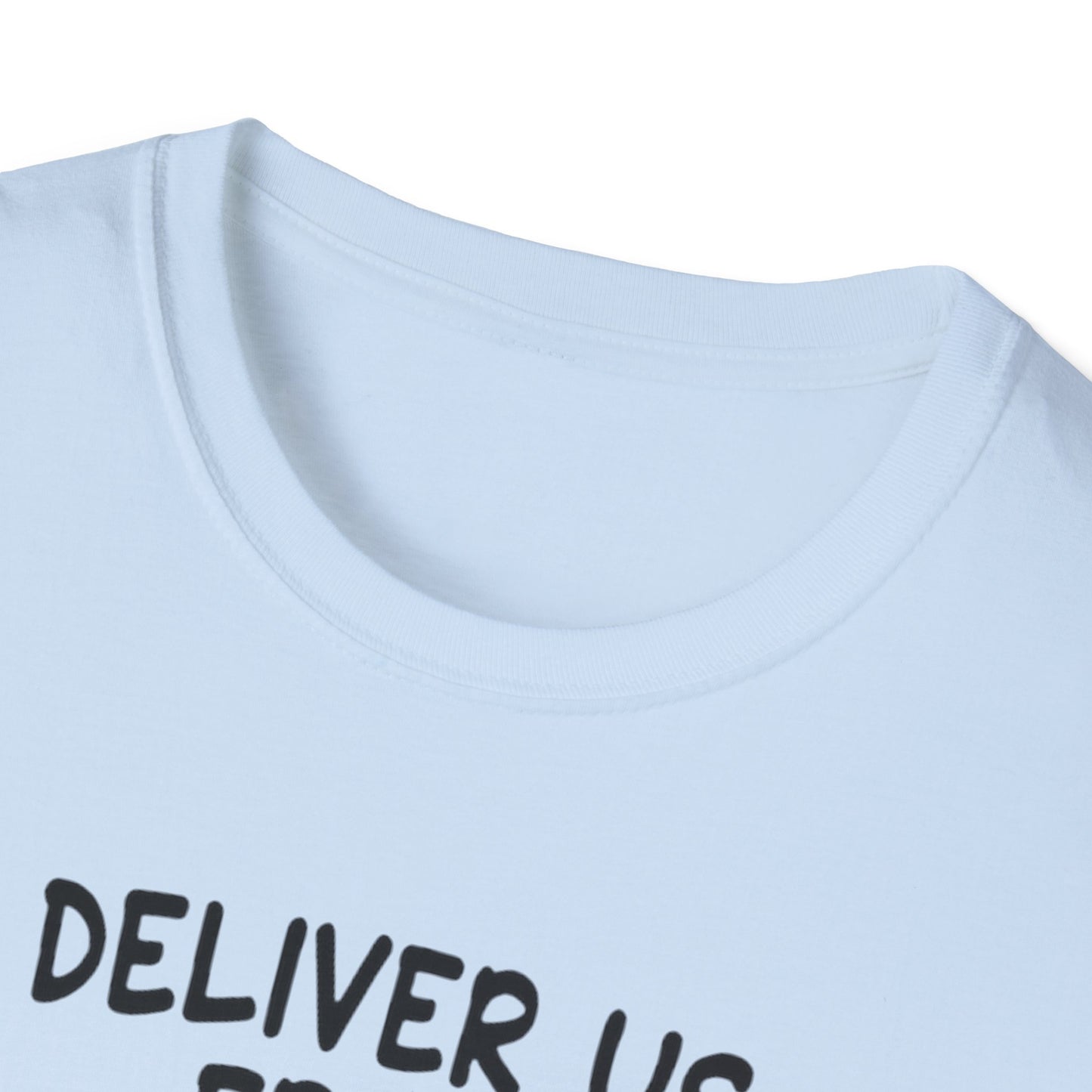 Political T-Shirt — "Deliver Us From Blue-Haired Liberals" Statement Tee