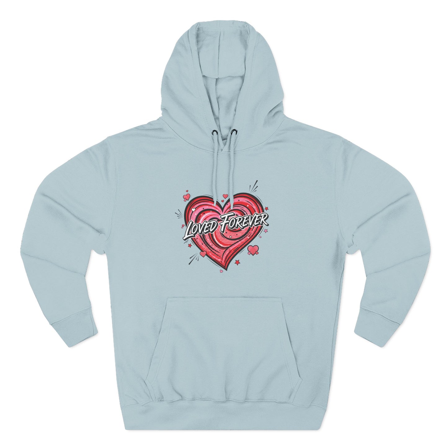 Love Forever Heart Hoodie — Vintage Tattoo Style Valentine's Sweatshirt
