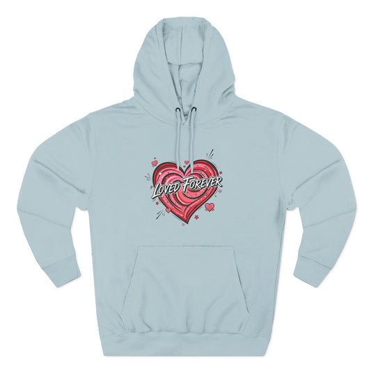 Love Forever Heart Hoodie — Vintage Tattoo Style Valentine's Sweatshirt