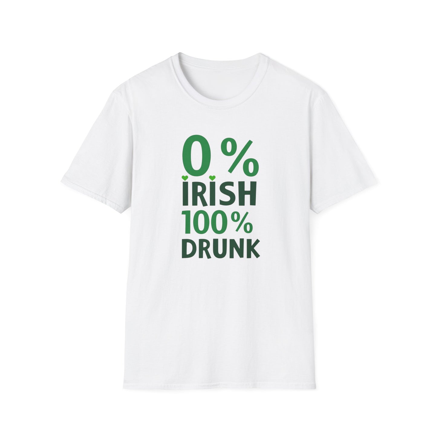 0% Irish 100% Drunk,  St. Patrick's Day Party Tee