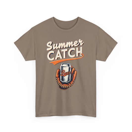 Summer Catch Tee, Casual Summer Shirt, Gift for Beer Lovers, Fun Graphic T-Shirt, Perfect for BBQs and Picnics - Psychonaut Swag