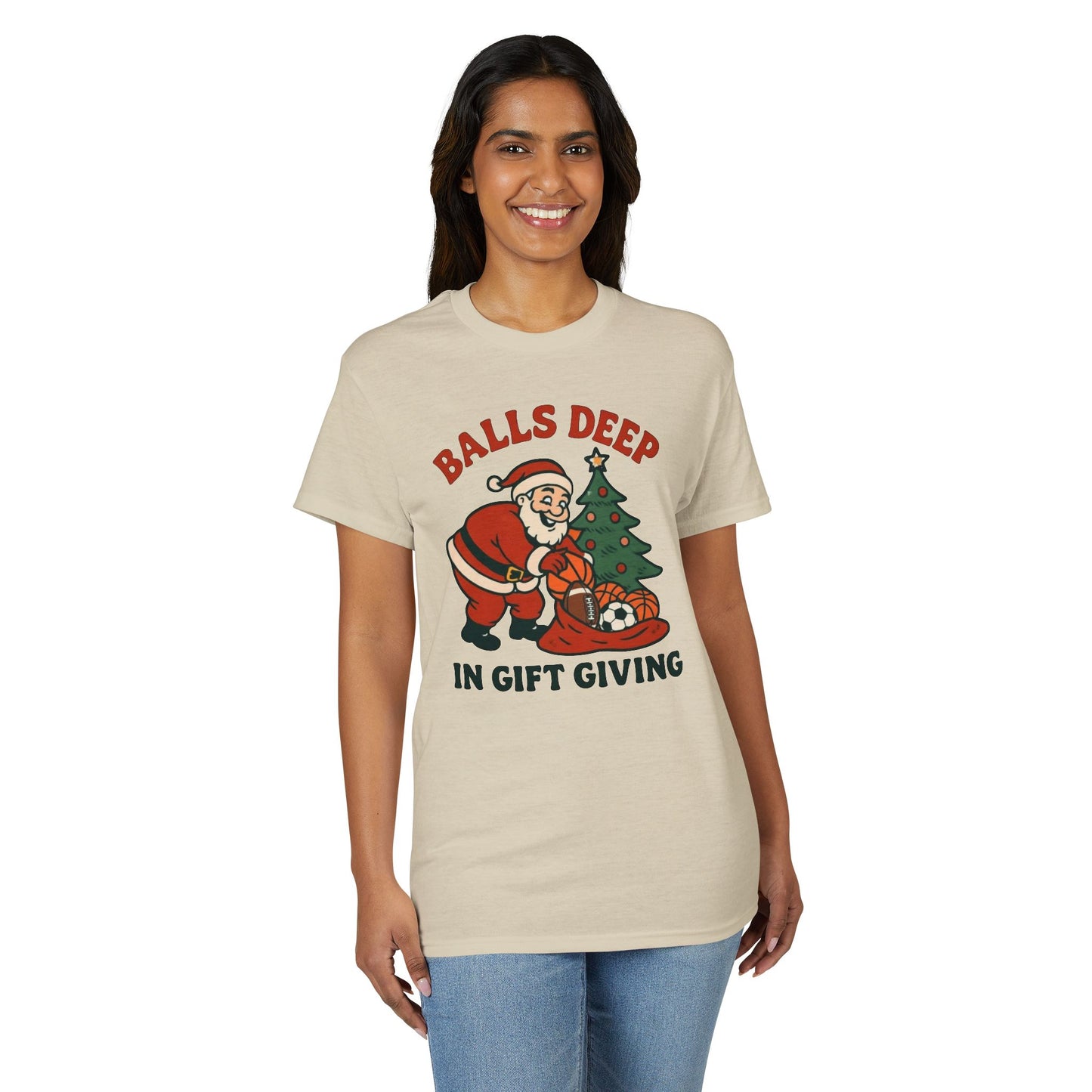 Santa Balls Deep, Unisex DryBlend® T-Shirt