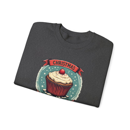 Christmas Stud Muffin with Icing Sweatshirt - Cute Holiday Cupcake Crewneck