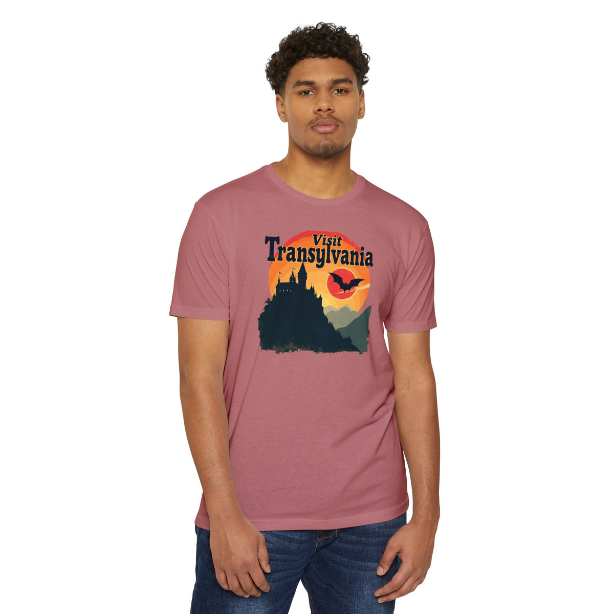 Visit Transylvania T-Shirt — Vintage Vampire Castle Halloween Tee