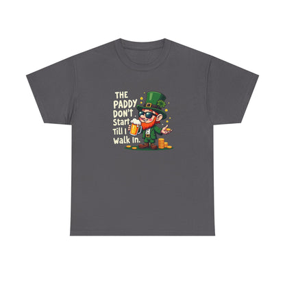 St. Patrick's Day Leprechaun Tee — "The Paddy Don't Start Till I Walk In"