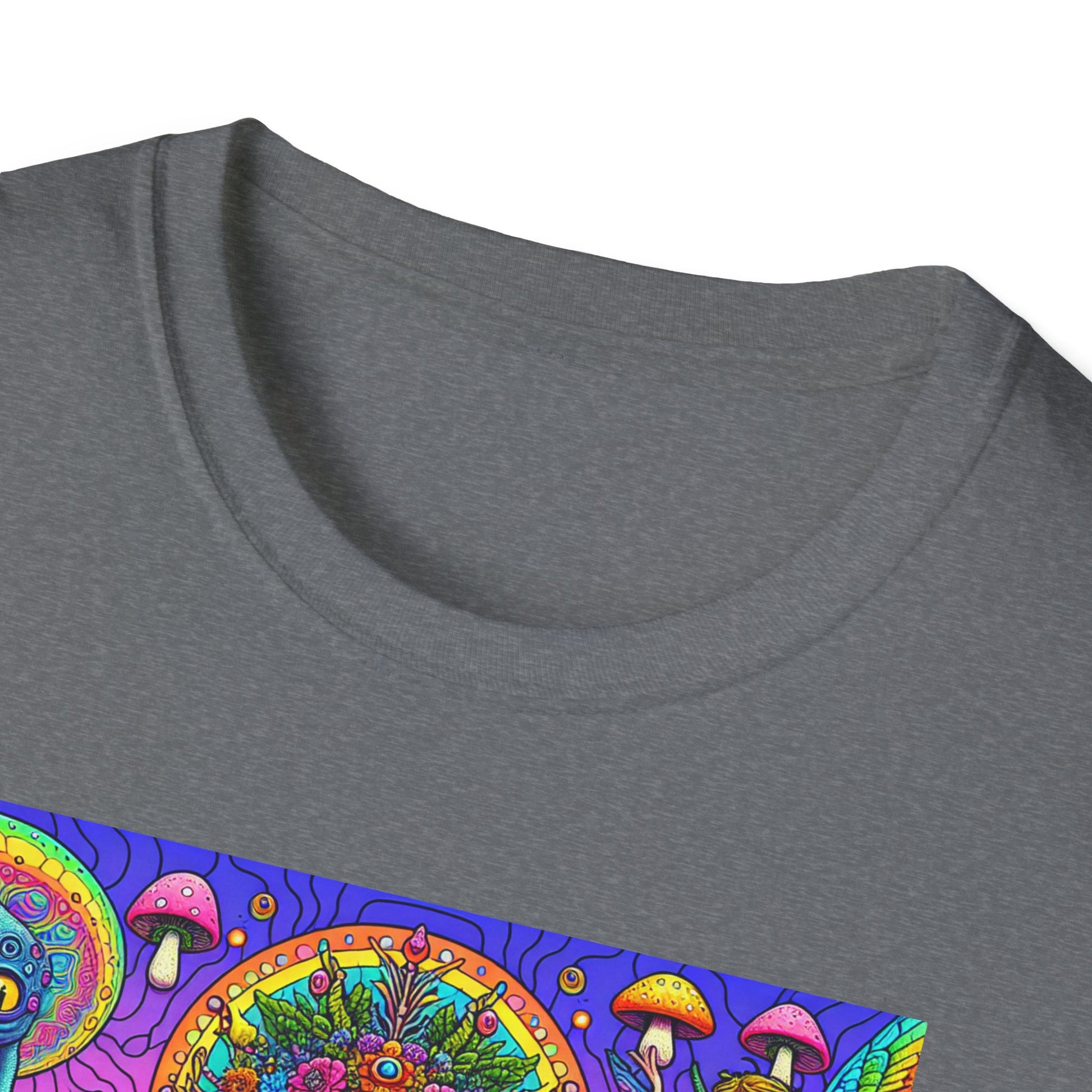 Mushroom Last Supper, Unisex Softstyle T-Shirt - Psychonaut Swag