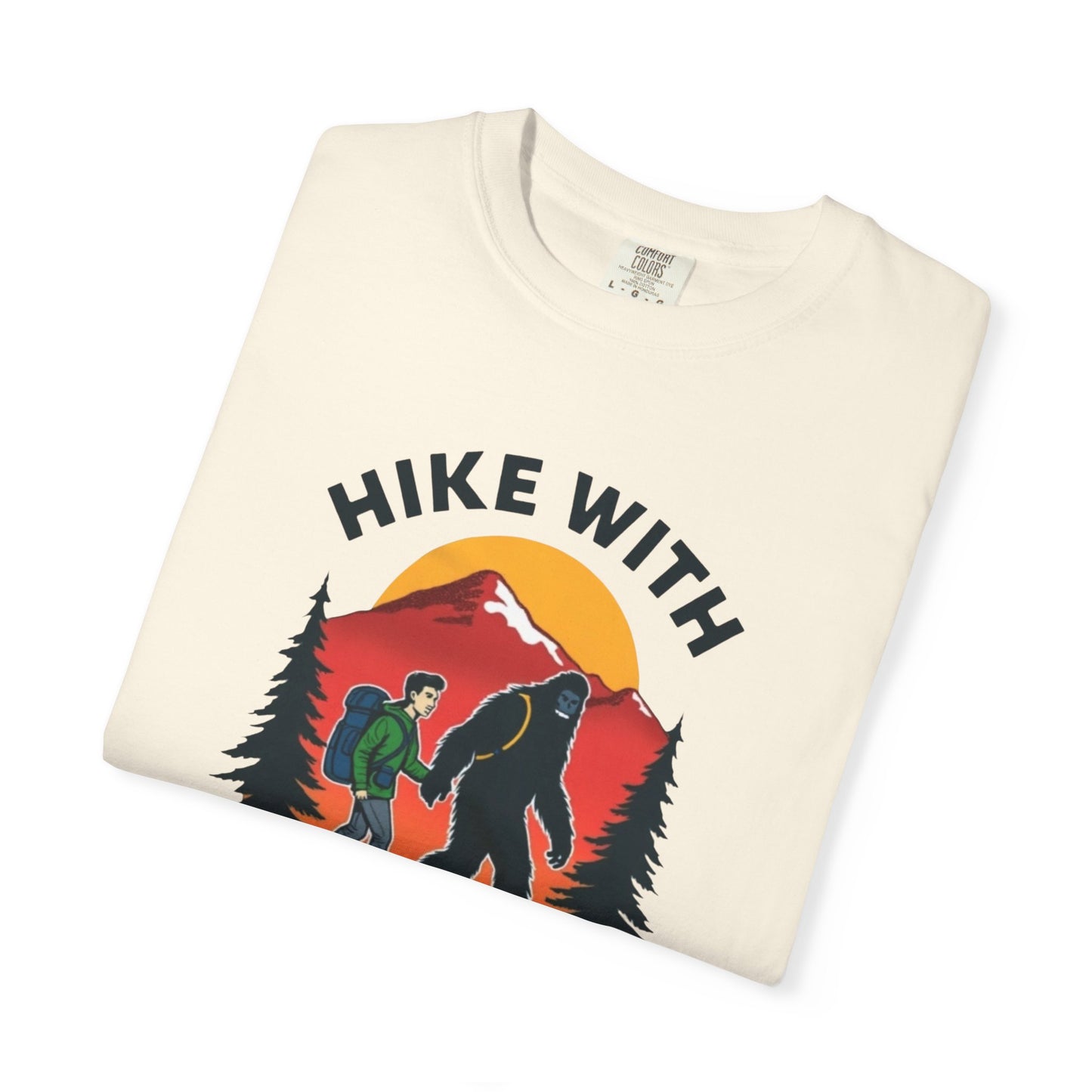 Hike With Squatch T-Shirt — Vintage Bigfoot Hiking Graphic Tee
