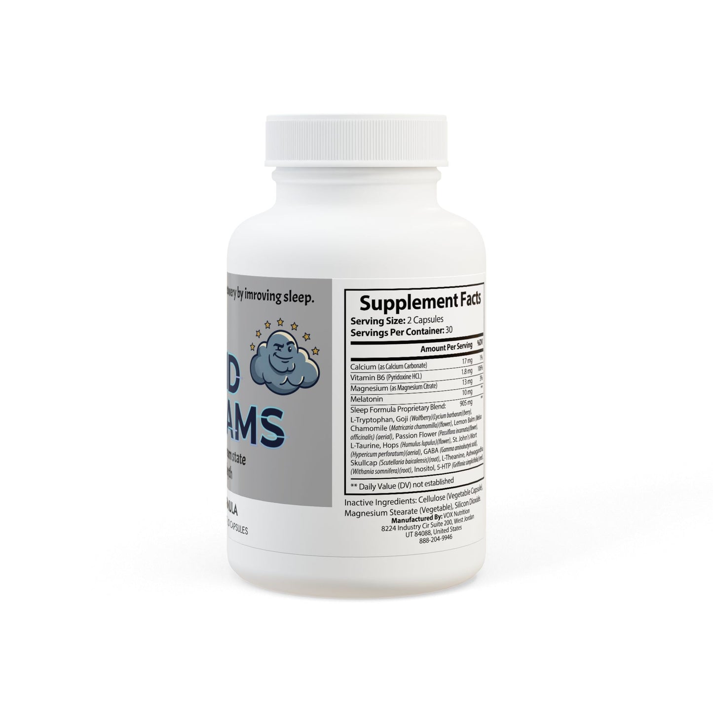 Lucid Dreams, Sleep aid Supplement, Sup Bro Supplement (60 Capsules)