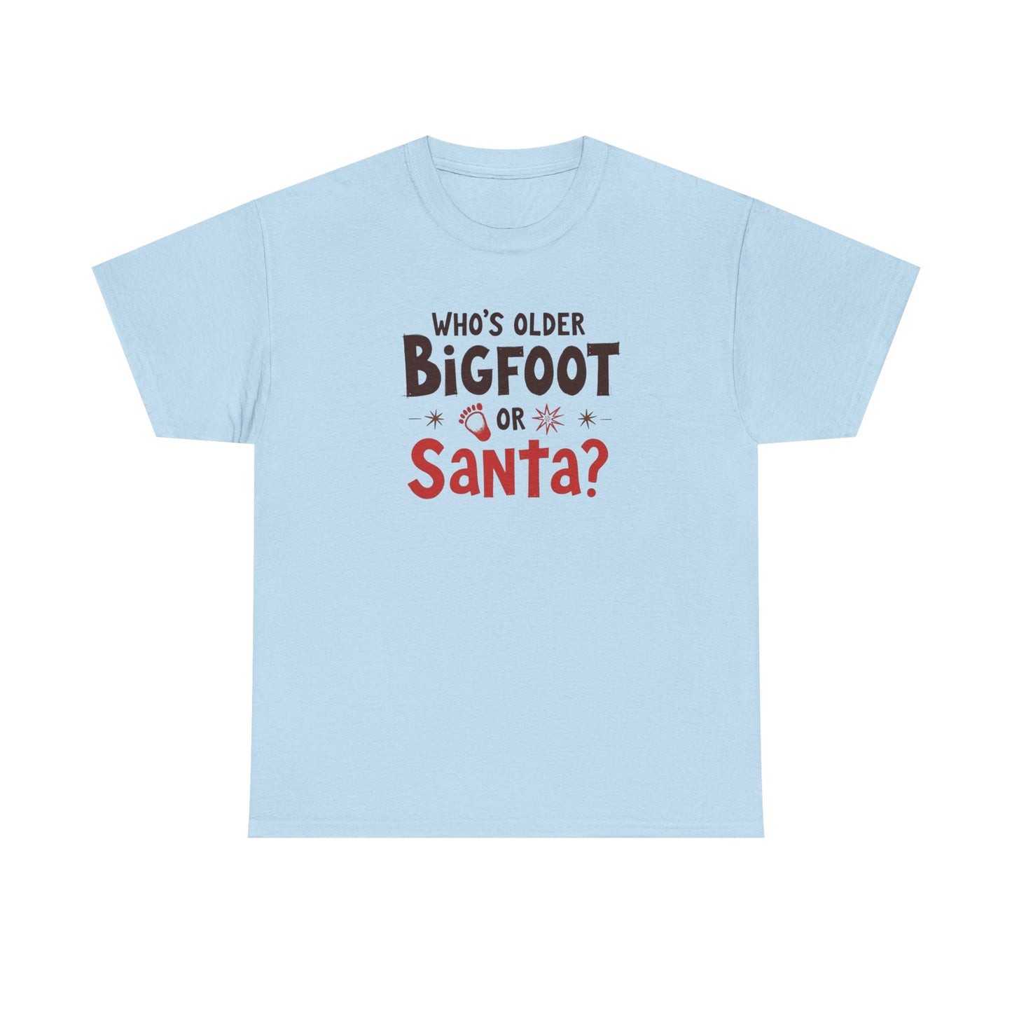 Bigfoot or Santa, Unisex Heavy Cotton Tee