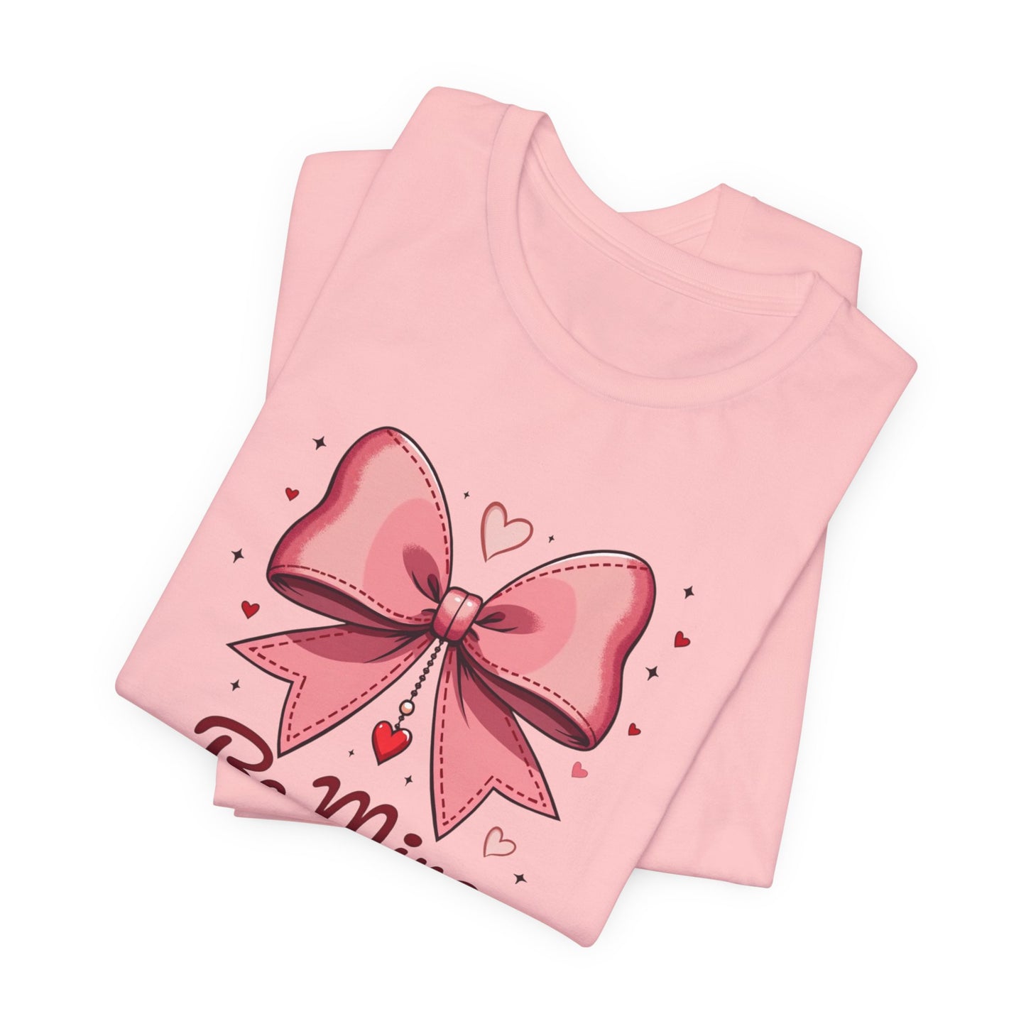 Valentine 'Be Mine' Pink Bow T‑Shirt