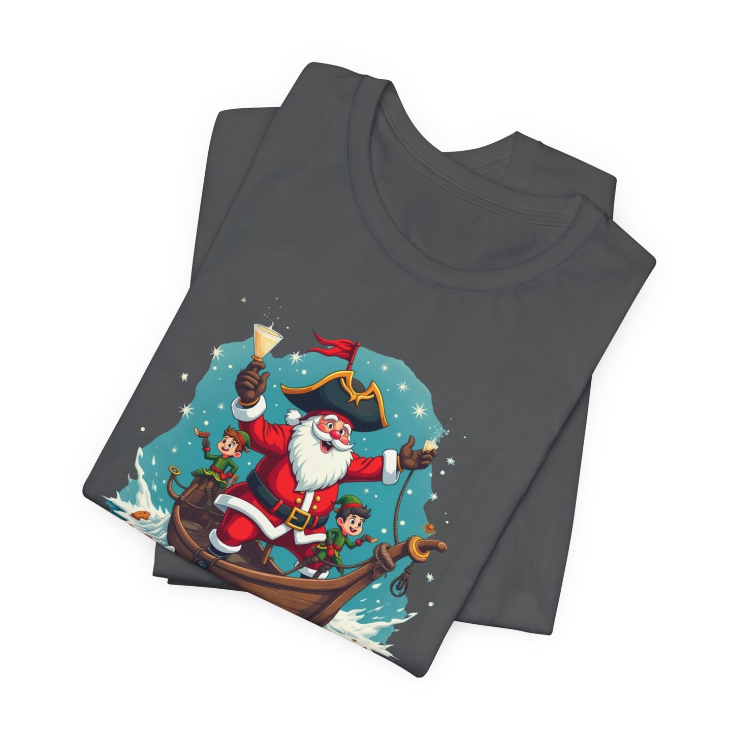 Santa in Gondola Christmas Tee
