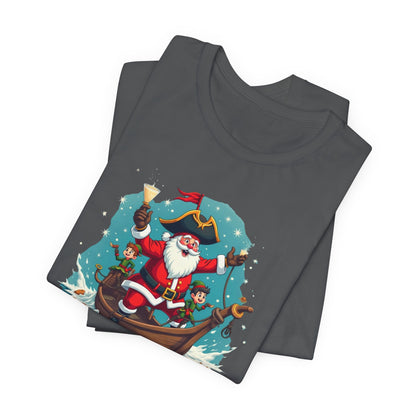 Santa in Gondola Christmas Tee