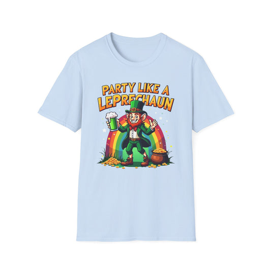 Party Like a Leprechaun T-Shirt — St. Patrick’s Day Funny Rainbow Beer Tee
