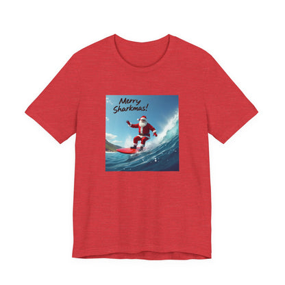Merry Sharkmas Surfing Santa T-Shirt