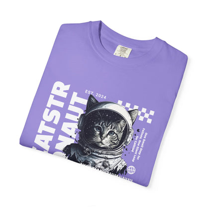 Castronaut, Astronaut Cat, Unisex Garment-Dyed T-shirt