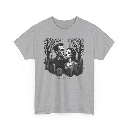 Gothic 'Until Forever' Couple Tee — Anniversary Season Graphic T-Shirt