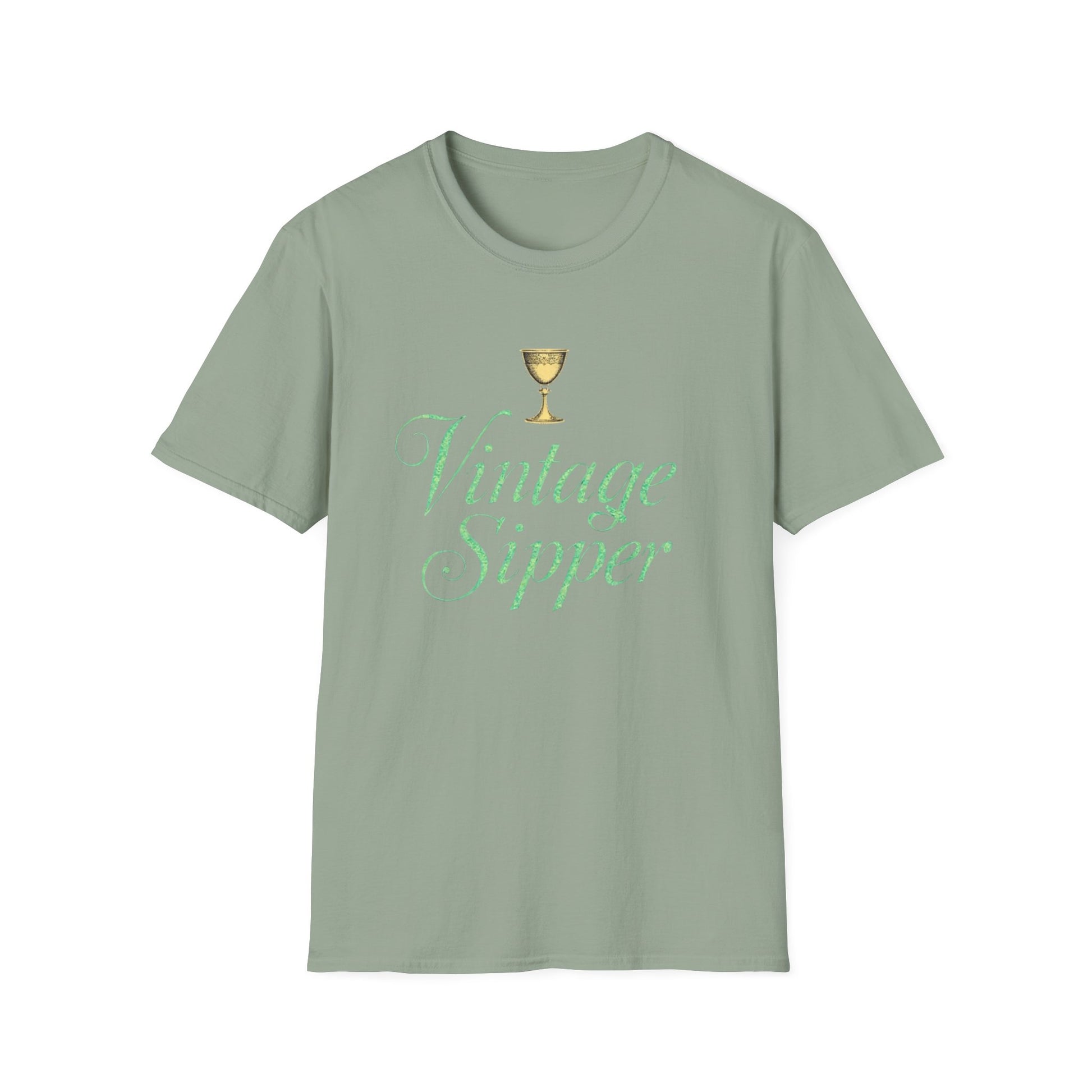 Vintage Sipper Unisex Softstyle T-Shirt, Casual Wear, Gift for Wine Lovers, Bar Night, Vintage Inspired Apparel - Psychonaut Swag