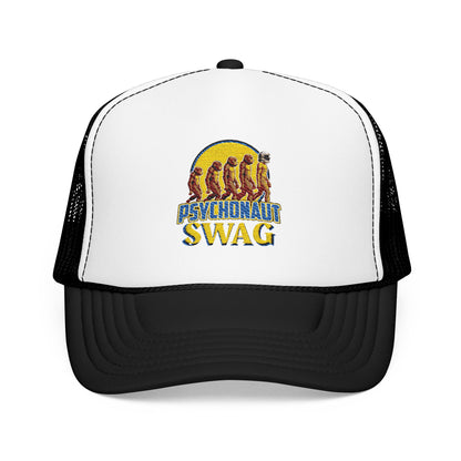Psychonaut swag small biz, Trucker Hat, Retro Snapback Cap for Festivals, Embroidered Swag for Psychonauts, Perfect Gift for Music Lovers