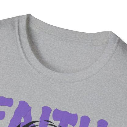 Faith Over Fear T-Shirt — Christian Jesus Graphic Tee (Faith Over Fear purple design)